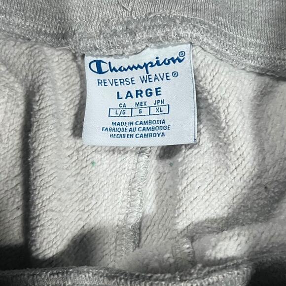 Champion Large Joggers Gray Athletic Logo Sweatpants - Picture 2 of 4